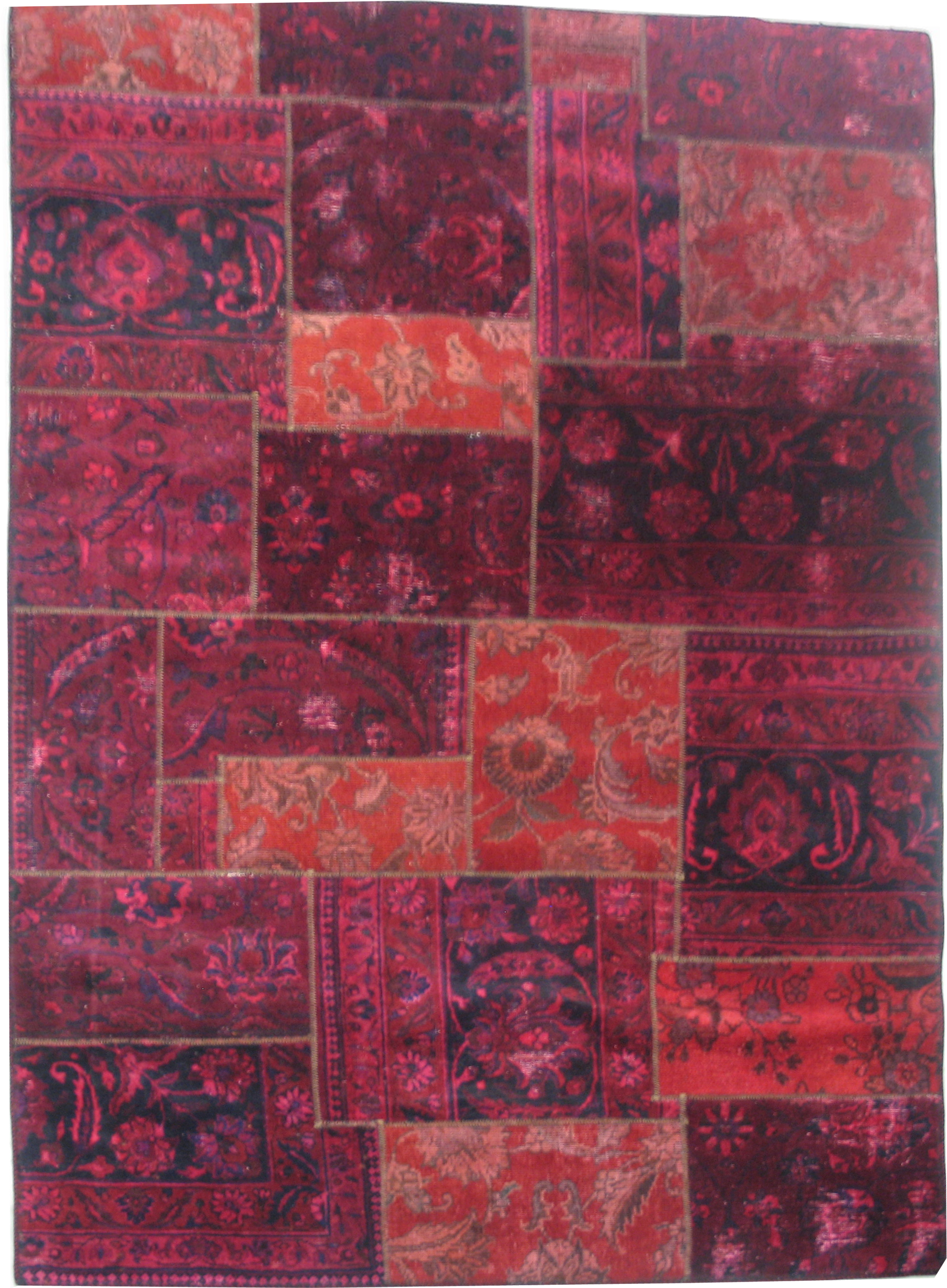 Vintage-Patchwork aus Iran rot