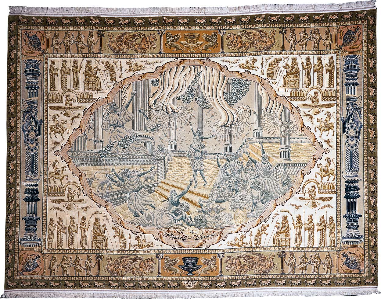 Persischer Täbriz  pictoral  antik
