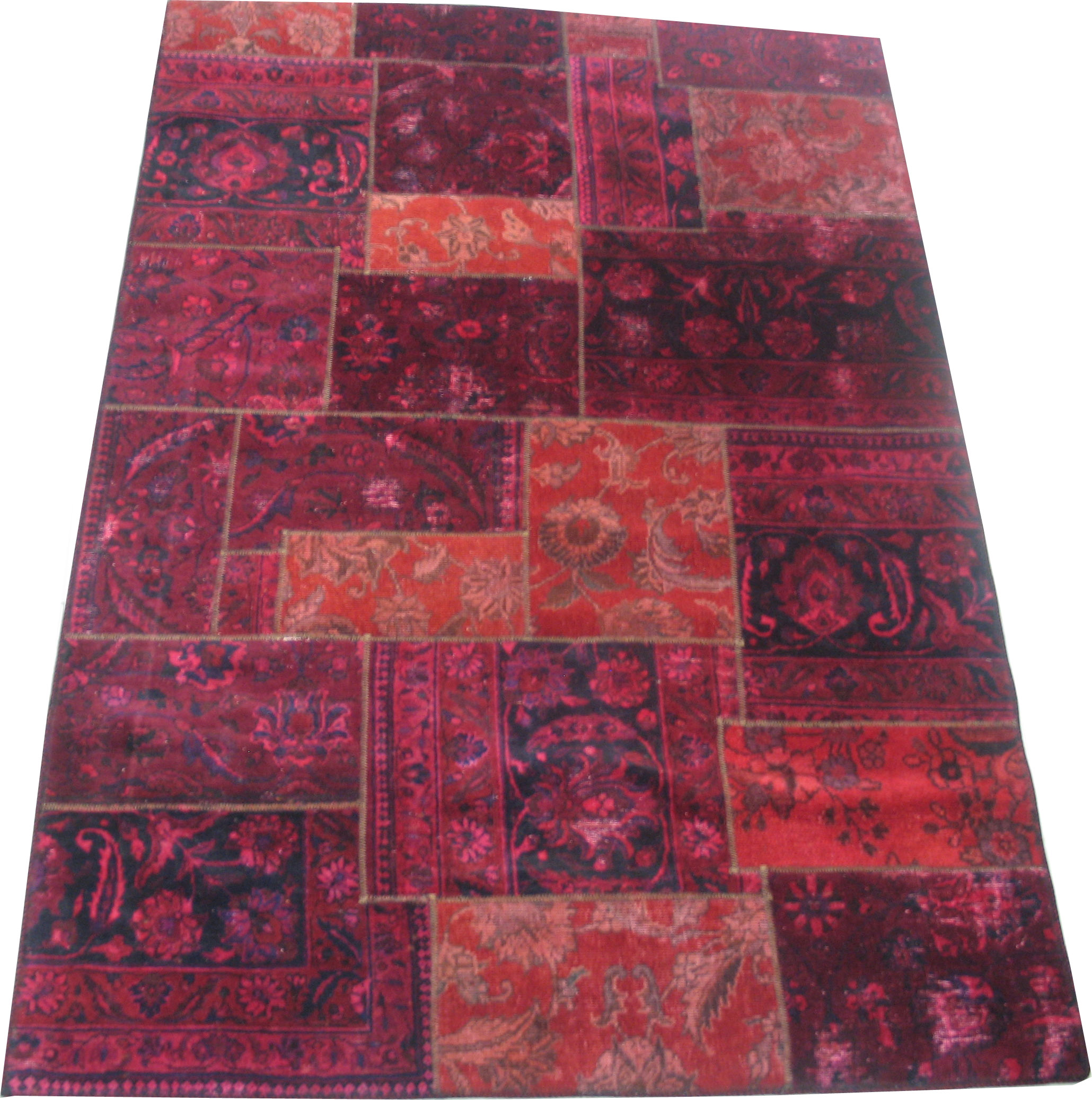Vintage-Patchwork aus Iran rot